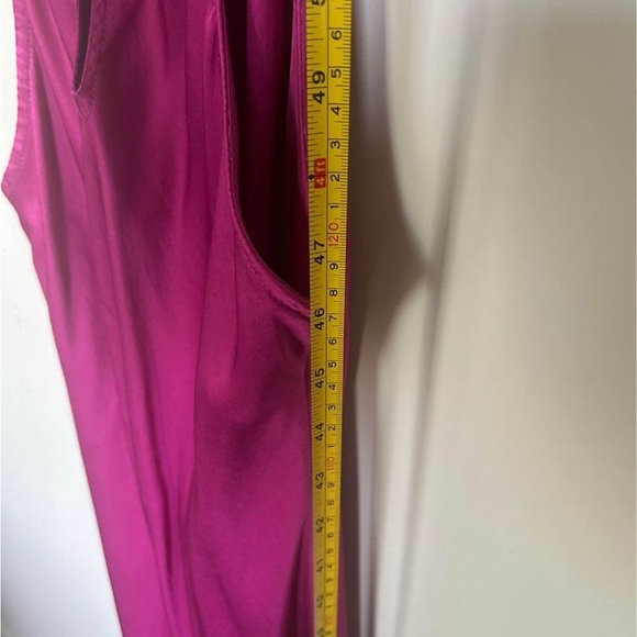 Magenta Pink Halter Maxi Slip Dress (Medium) - Picture 2 of 4
